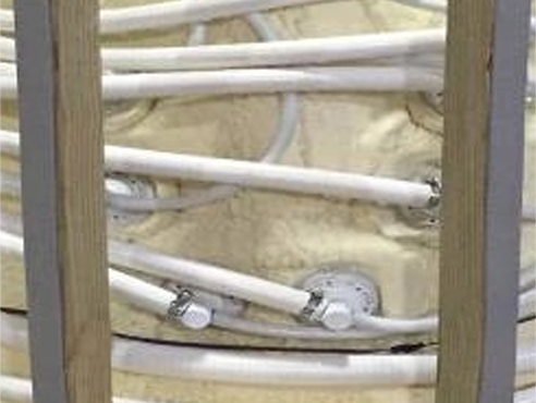 ⑤Block draughts and seal the gaps around the cabinet