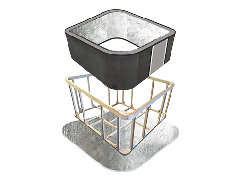 ③Draught-proofing design around the cabinet