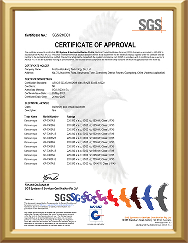 Approval-Certificate SGS210301