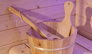 [STD] Wooden bucket+wooden spoon