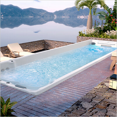 Finished fitness swimming pool